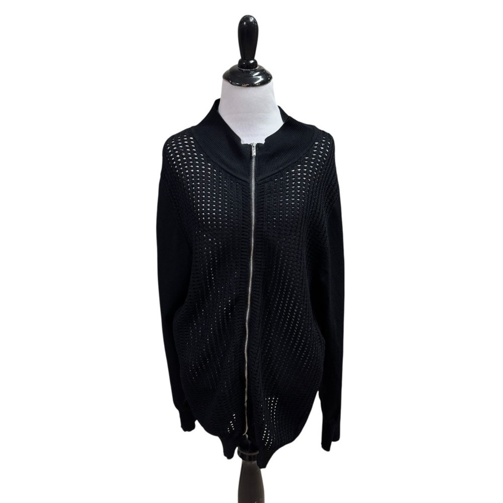 Lane Bryant Women's Size 22/24 Full Zip Cardigan Jacket Perforated Stretchy